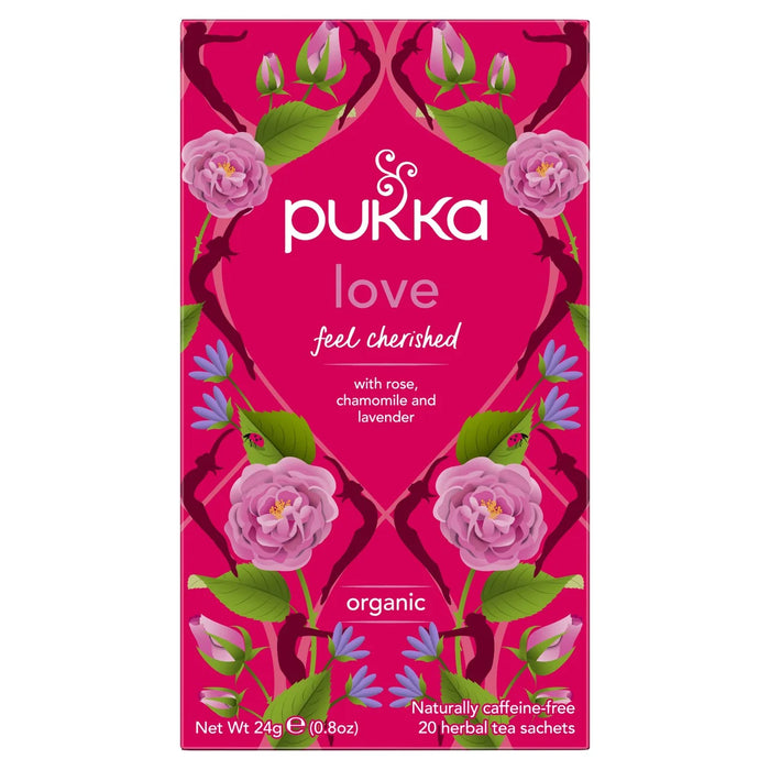 Pukka Bio -Liebes -Tee -Taschen 20 pro Packung