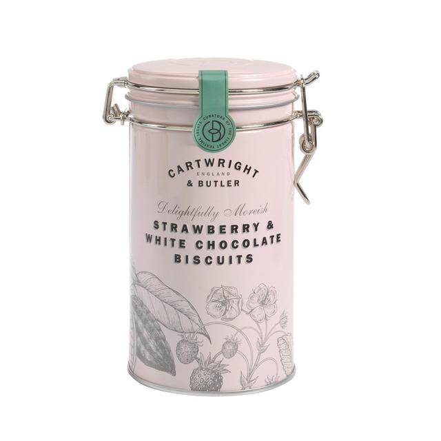 Cartwright & Butler Strawberry & White Chocolate Biscuits in Tin 200g