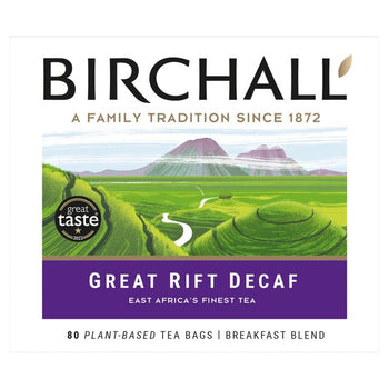 Birchall Great Rift Decaf Sacs de thé tous les jours 80 par paquet