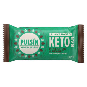 Pulsin Choc Mint & Peanut Vegan Keto Bar 50g