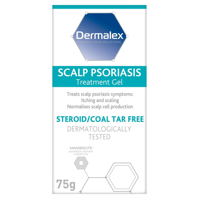 Gel de tratamiento de psoriasis del cuero cabelludo de Dermalex 75G