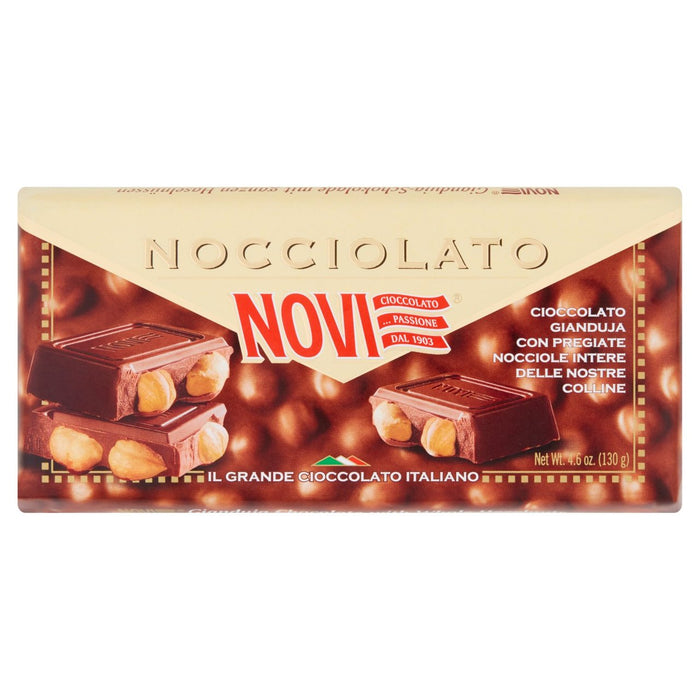 Novi Nocciolato Gianduja Chocolate con avellanas enteras 130G